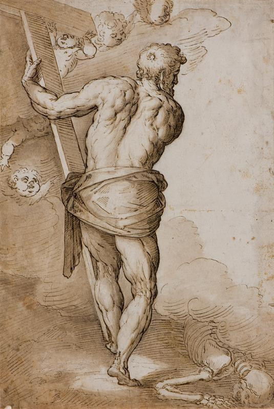 Jacopo Negretti zv. Palma il Giovane - podle - Studie z obrazu Kristus v předpeklí
