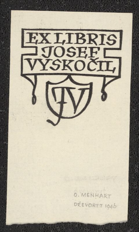 Oldřich Menhart - Ex libris Josef Vyskočil
