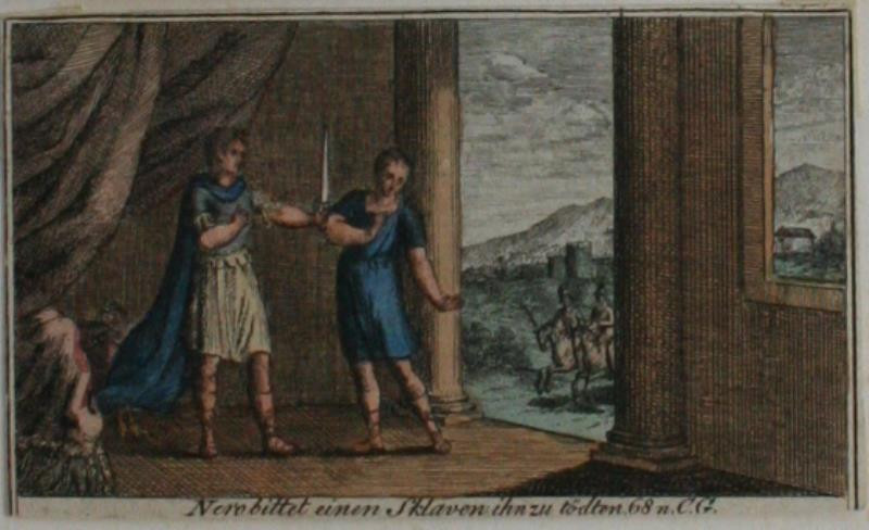 neurčený autor - Nero bittet einem Sklaven ihn zu tödten, 68 v. C. G.