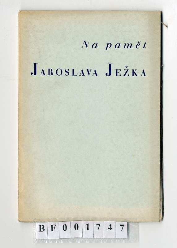 neurčený autor, Jaroslav Šváb - Na paměť Jaroslava Ježka