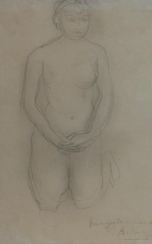 August Rodin - Klečící ženský akt