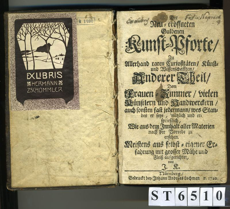 neurčený autor, Johann Andreas Lochman - Neu-eröffneten guldenen Kunst-Pforte. Anderer Theil