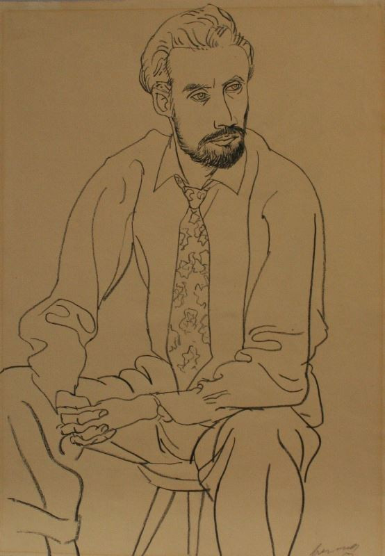 Richard Fremund - Portrét sedícího muže