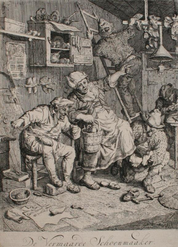 Cornelis Dusart - De Vermaarde Schoermaaker