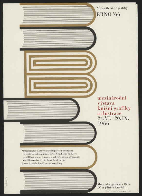 Jan Rajlich st. - Mezinárodní výstava knižní grafiky a ilustrace. II. bienále užité grafiky Brno 66.