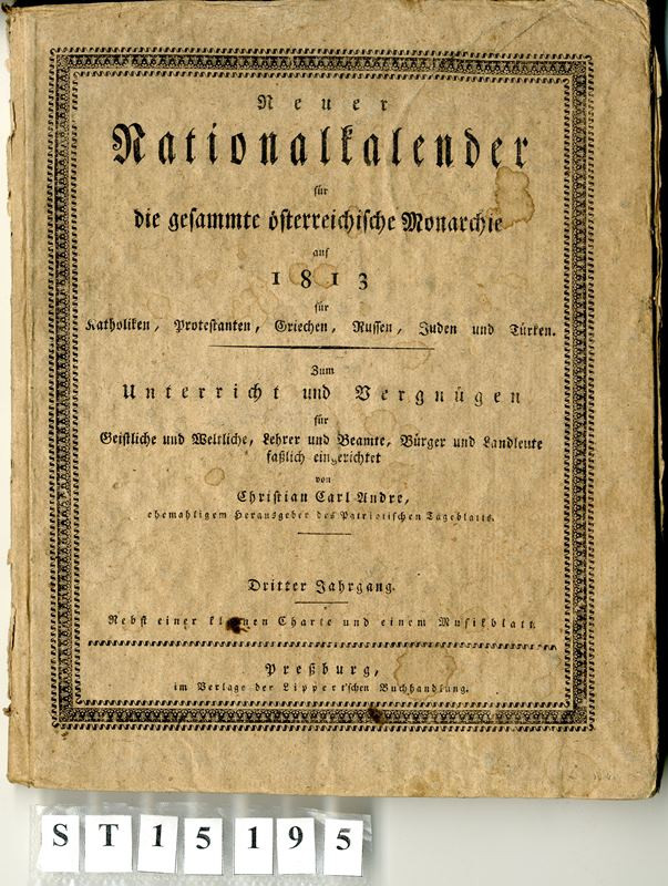 Christian Carl André - Neuer Nationalkalender für die gesammte österreichische Monarchie auf 1813
