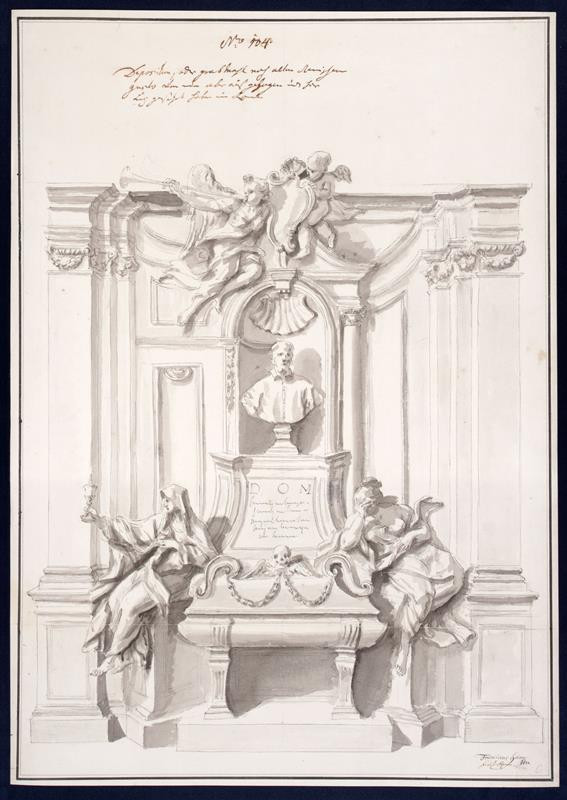 Franz Anton Grimm - Projekt sochařského náhrobku