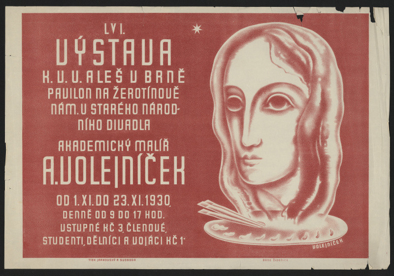 Antonín Jan Volejníček - Plakát k výstavě A. Volejníčka