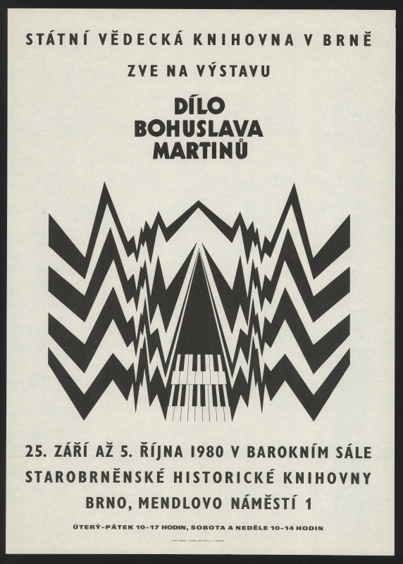 neznámý - Dílo Bohuslava Martinů, výstava 1980 Brno