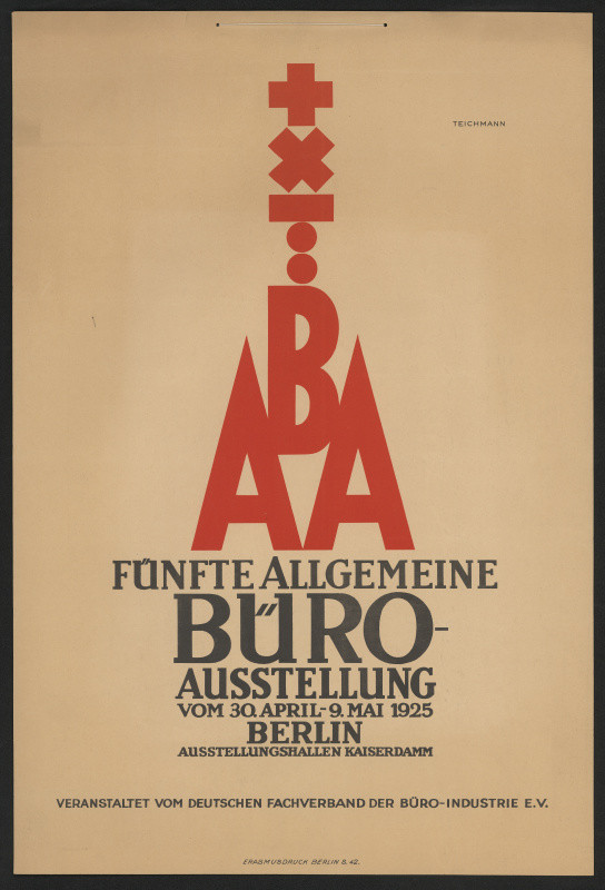I. Teichmann - ABA. Fünfte allgemeine Büro Ausstellung ...1925, Berlin