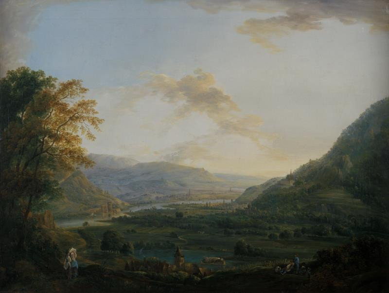Schneider C.) neznámý malíř (J.O. Eichhoff - Pohled na údolí řeky