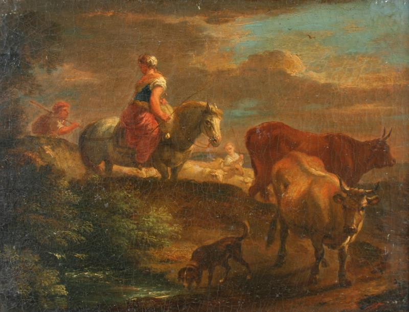 Johann Nepomuk Lauterer - Návrat z pastvy (Lidé a zvířata)