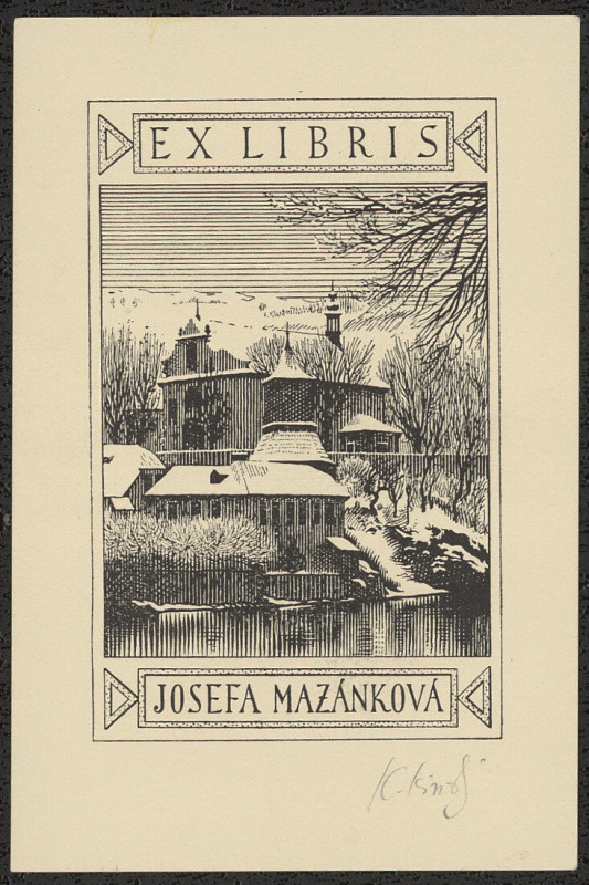 Karel Kinský - Ex libris Josefa Mazánková