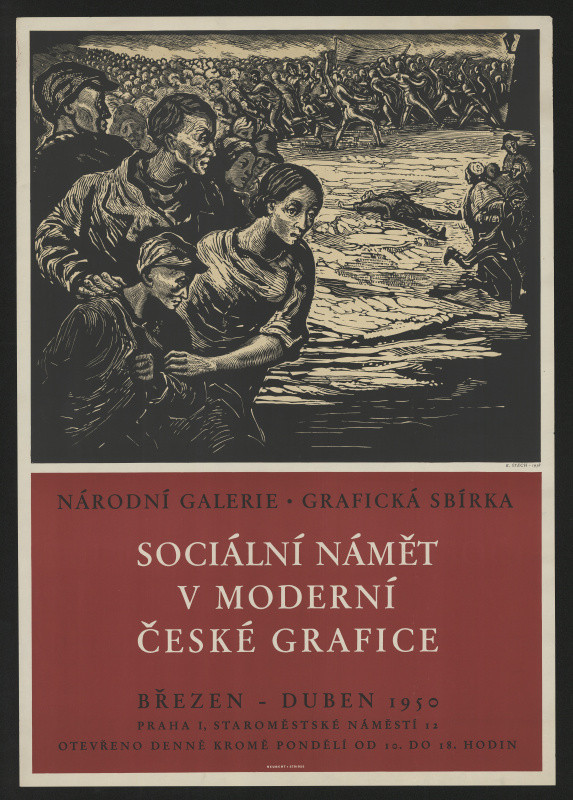 neznámý - Sociální námět v moderní české grafice. NG-grafická sbírka, břez-dub. 1950