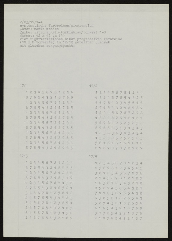 Mario Monden - Systematische farbeihen / progression