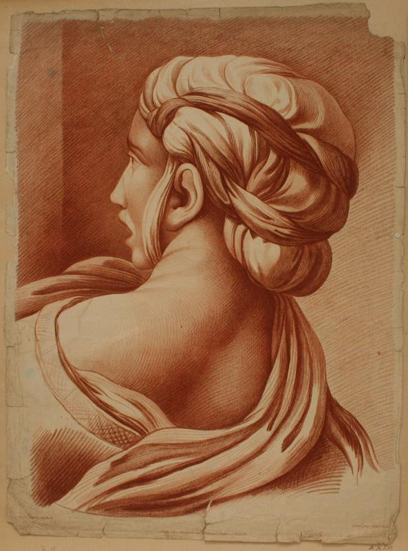 Gilles Antoine Demarteau/1750 - Hlava ženy