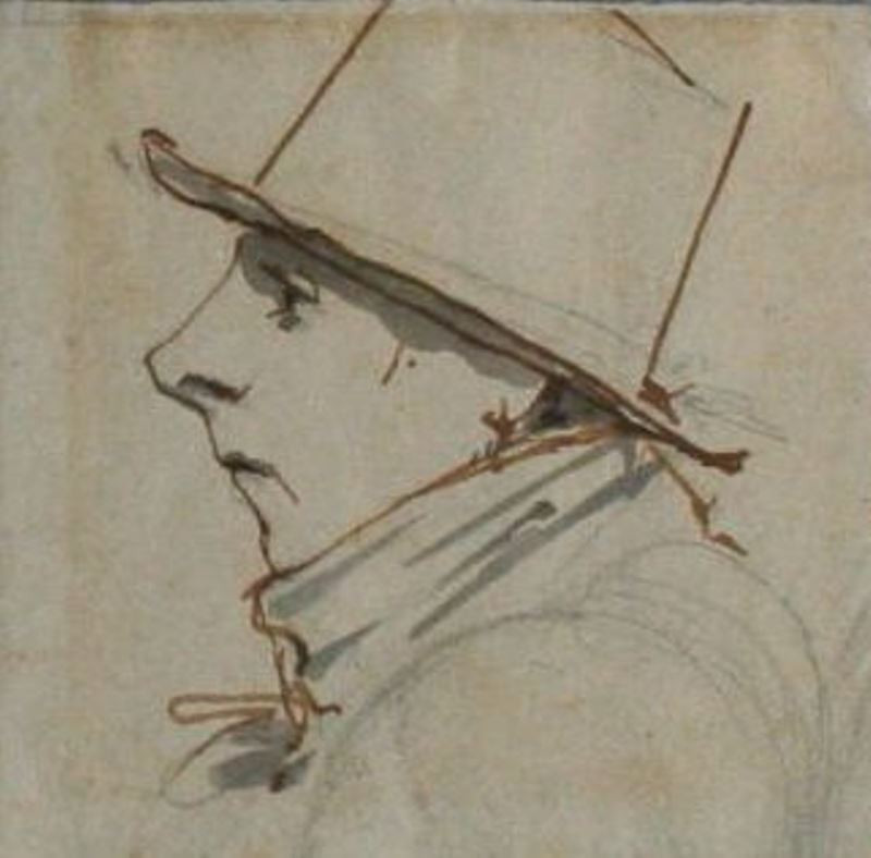 Friedrich von Amerling - Studie muže v klobouku