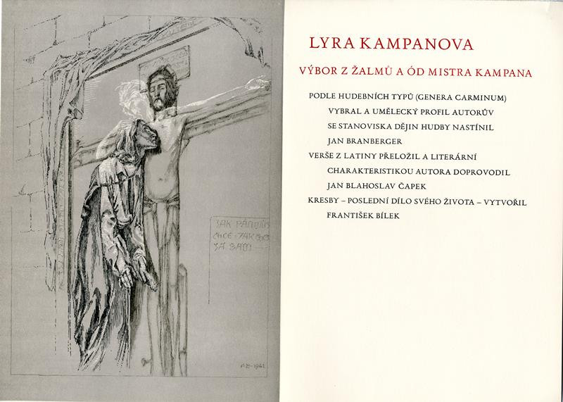 František Bílek/1872, Method Kaláb, Evropský literární klub, Ráj knihomilů (edice), Jan Campanus Vodňanský - Lyra Kampanova