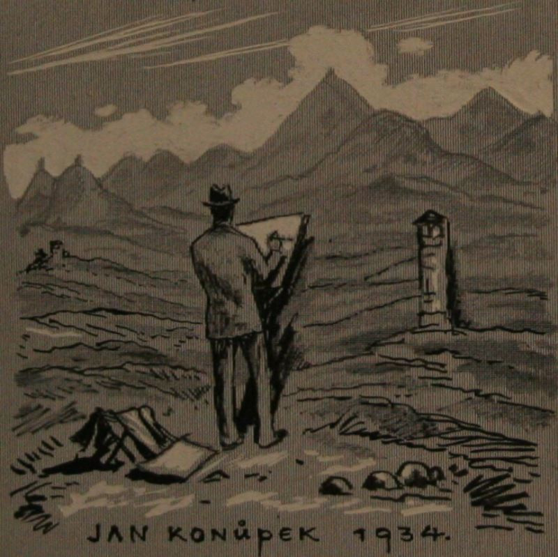 Jan Konůpek - Jan Konůpek - novoročenka 1934