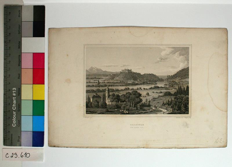 Johann Gabriel Friedrich Poppel - Salzburg  von  Aigen  aus