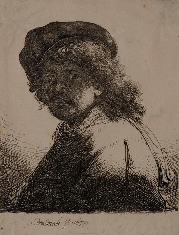 Rembrandt van Rijn - Vlastní podobizna s šerpou kolem krku