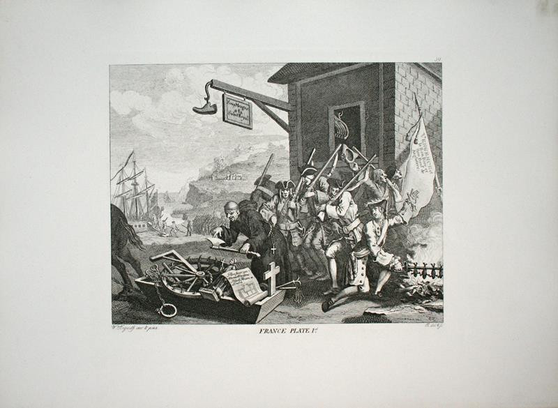 Ernst Ludwig Riepenhausen - France Plate I.. in Hogarths Werke