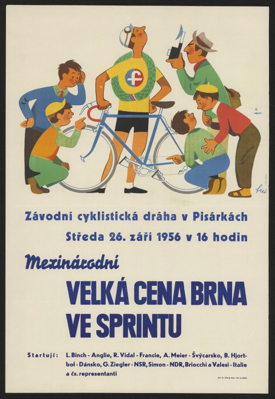 neurčený autor - Mezinárodní velká cena Brna ve sprintu v Pisárkách 26.9.1956