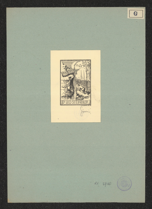 Milenko D. Gjuric - Ex libris Dr. Leo Steindler