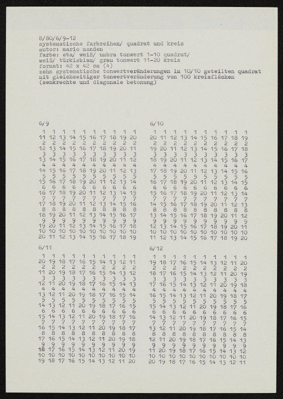 Mario Monden - Systematische farbreihen / quadrat und kreis