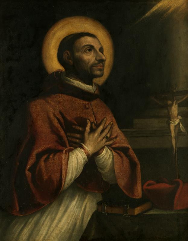 neznámý malíř španělský - Sv. Karel Boromejský