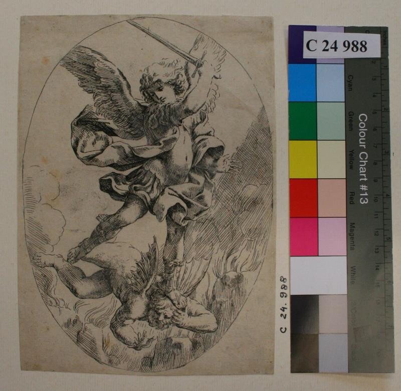 Guido Reni - Svržení andělů - Archanděl Michael