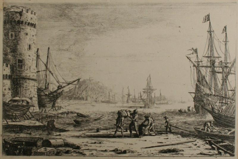 Claude Gellée zv. Lorrain - Mořský přístav s velkou věží