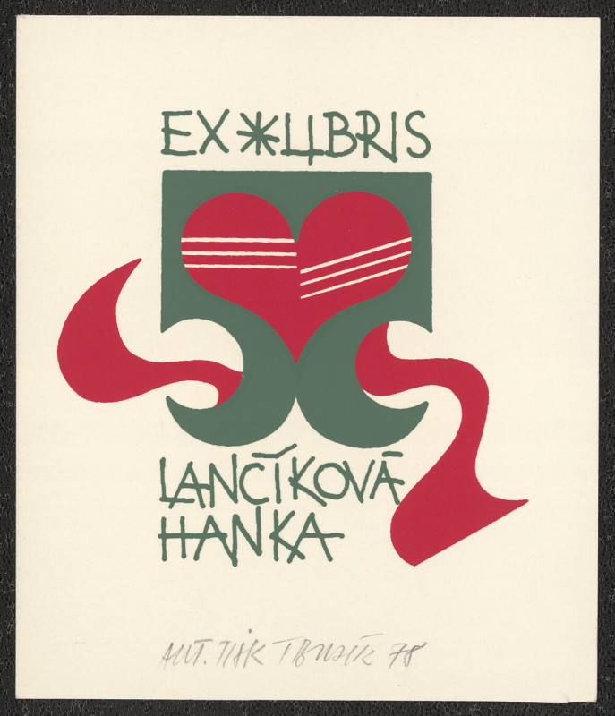 Tomáš Budík - Ex libris Lančíková Hanka