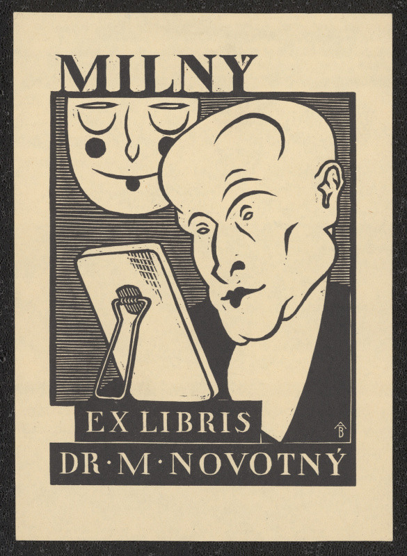 Antonín Burka - Milný Ex libris Dr. M. Novotný