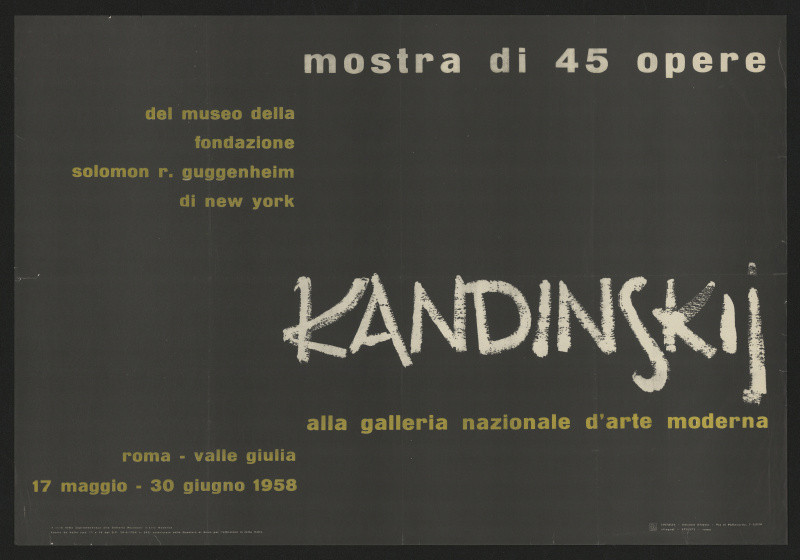 neznámý - 45 děl Kandinského, Řím, Galleria Nazionale d' Arte Moderna