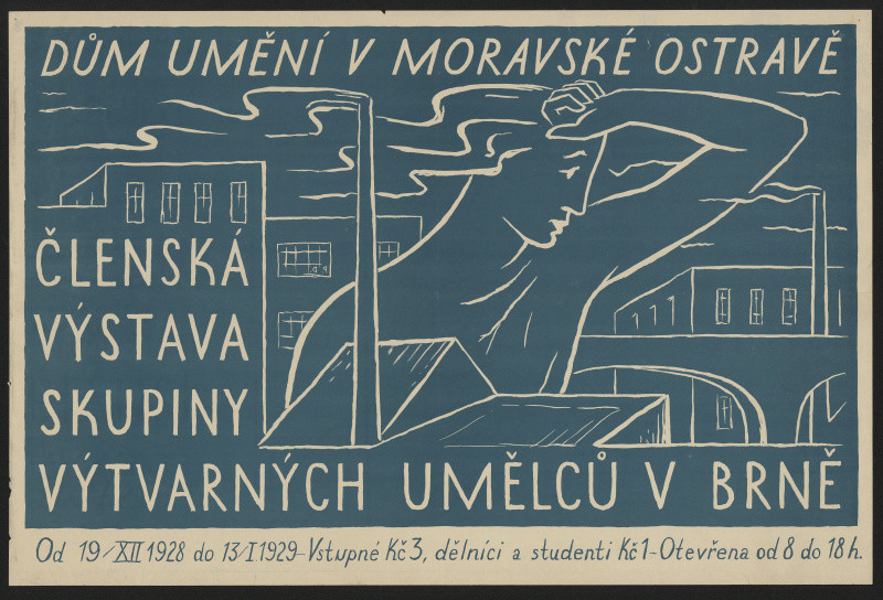 Petr Dillinger - Členská výstava Skupiny výtvarných umělců v Brně, v Mor. Ostravě 1928-29