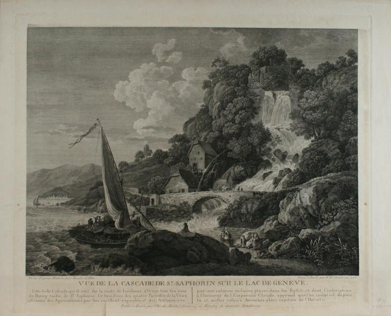 Benjamin-Rodolphe Comte - La cascade de St. Saphorin