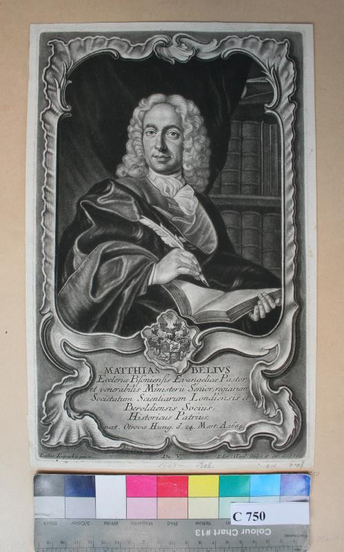 Johann Elias Haid - Podobizna  Matyáše  Bela , dějepisce  a  teologa