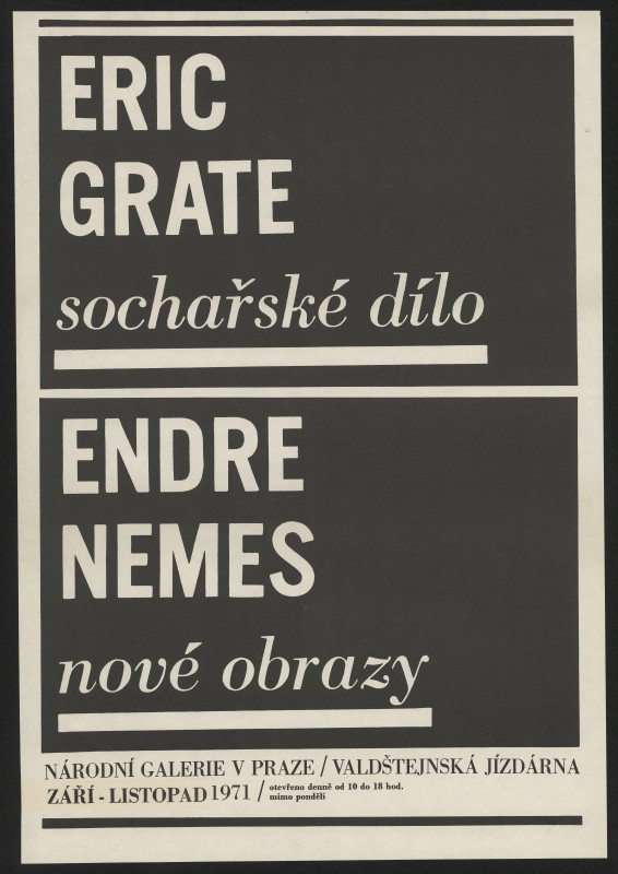 Libor Fára - Eric Grate,sochařské dílo -   Endre Nemes,nové obrazy