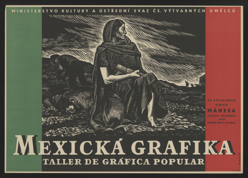 Miloš Pirdek - Mexická grafika. Taller de gráfica popular. Mánes, červen-červenec 1954