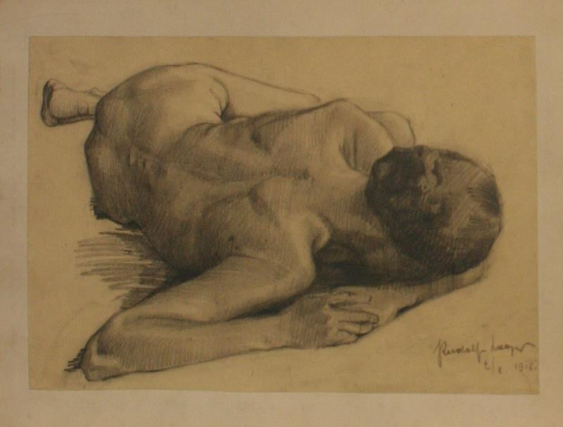 Rudolf Leger - Studie ležícího aktu ženy