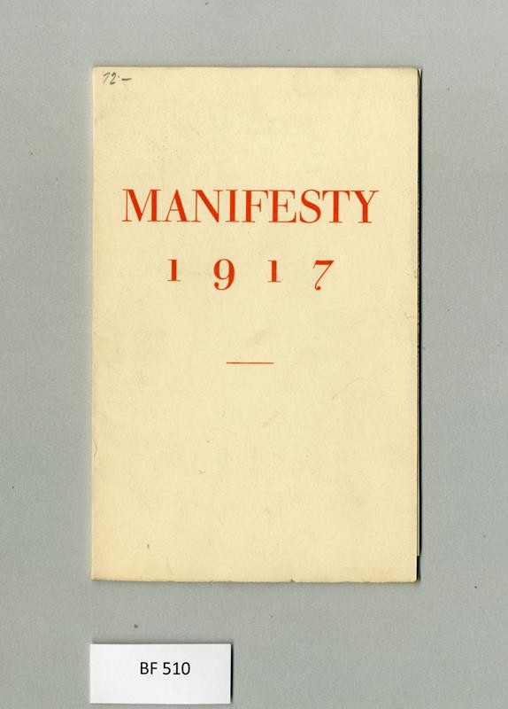 František Obzina, František Václav Krejčí, Antonín Burka - Manifesty 1917