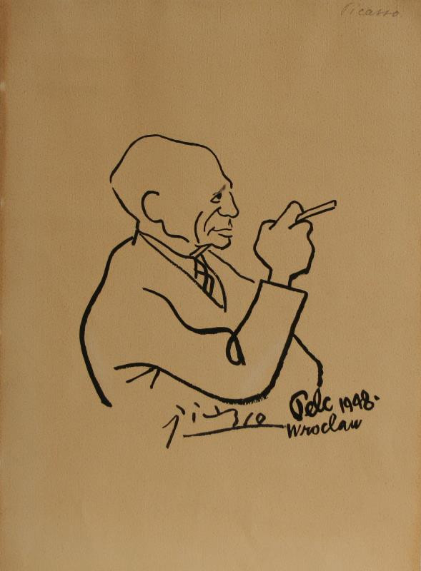 Antonín Pelc - Picasso (karikatura)