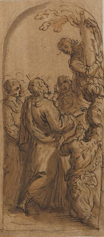 Jacopo Negretti zv. Palma il Giovane - okruh - Kristus volá Zachea