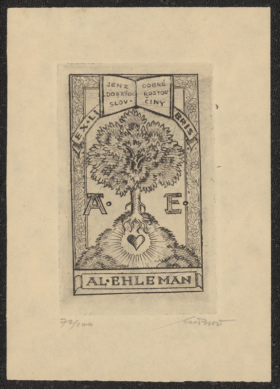 Leo Brož - Ex libris A. E. A. Ehleman