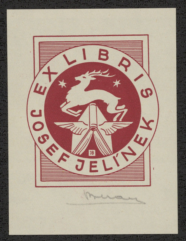 Jaro (Jaroslav) Beran - Exlibris Josef Jelínek