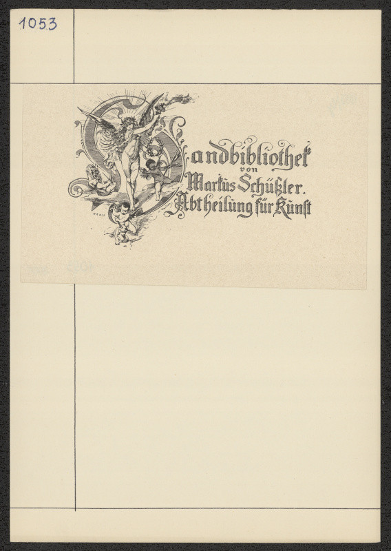 neznámý - Handbibliothek von Markus Schüssler, Abtheilung für Kunst