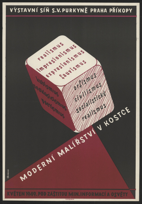 Richard Lander - Moderní malířství v kostce. Výstavní síň S.V. Purkyně, Praha ... 1949