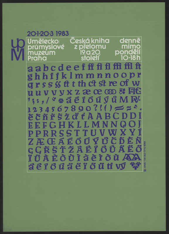 Milan (Mejla) Jaroš - Česká kniha z přelomu 19. a 20. století, UPM Praha 1983