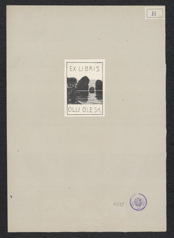 K. A. Hindrey - Exlibris Oli Olesk